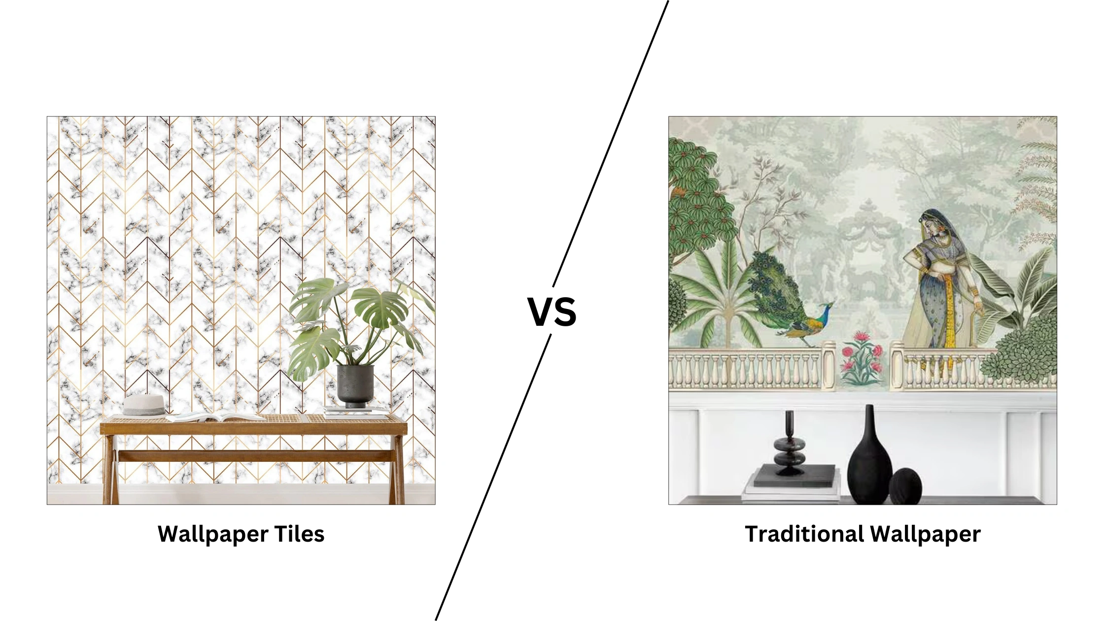 Wallpaper Tiles vs Traditional Wallpaper